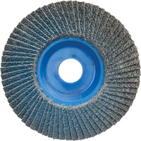 Disque &agrave; lamelles &agrave; grain grossier BlueFire, 5" x 7/8", Type 27, Grain 60, Alumine de zirconium Cam Industrial