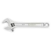 Adjustable Wrench, 12" L, 1-1/2" Max Width, Chrome Cam Industrial