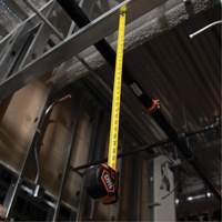 Magnetic Double-Hook Tape Measure, 25', Imperial Graduations Cam Industrial