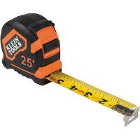 Tape Measure with Belt Clip, 25', 1/16" Graduations Cam Industrial