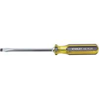 100 PLUS&reg; Standard Slotted Tip Screwdriver, 5/16" Tip, Square, 11-1/8" L, Plastic Handle Cam Industrial