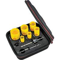 Deep Cut Hole Saw Kit, 9 Pieces Cam Industrial