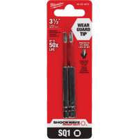 Shockwave Impact Duty Screwdriver Bit, Square, #1 Tip, 1/4" Drive Size, 3-1/2" Length Cam Industrial