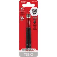 Shockwave Impact Duty Screwdriver Bit, Torx, T-25 Tip, 1/4" Drive Size, 3-1/2" Length Cam Industrial