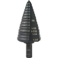 #12 Multi-Hole Step Drill Bit, 7/8" - 1-3/8" , 1/16" Increments, High Speed Steel Cam Industrial