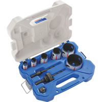 Plumber Bi-Metal Hole Saw Set, 9 Pieces Cam Industrial