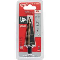 Step Drill Bit, 7/8"/#9 - 1-1/8"/#9 , 1/32" Increments, High Speed Cobalt Cam Industrial