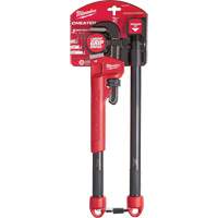 Cl&eacute; &agrave; tuyau adaptable Cheater, Cap des m&acirc;choires 2-1/2", Longueur 18"/24"/10", Fini Rev&ecirc;tement en poudre, Prise Ergonomique Cam Industrial
