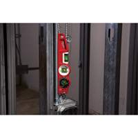 Die Cast Torpedo Level with 360 Degree Locking Vial, 10" L, Aluminum, 3 Vials, Magnetic Cam Industrial