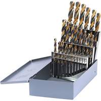 Drillco&reg; Metric Jobber Length Drill Bit Set, 25 Pieces, High Speed Steel Cam Industrial