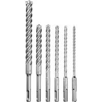 MX4 4-Cutter Rotary Hammer Drill Bit Kit, 6 Pieces, Carbide Cam Industrial