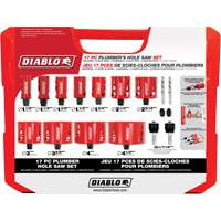 Plumber's Bi-Metal Hole Saw Set, 17 Pieces Cam Industrial