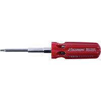 Hex-Calibre Metric Multi-Bit Screwdriver, Plastic Handle Cam Industrial