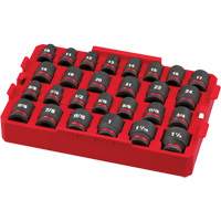 Shockwave Impact Duty Packout Socket Set, 27 Pcs, Impact, 1/2" Drive Size Cam Industrial
