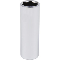 Chrome Socket, 9/16", 3/8" Drive, 6 Points, Deep Cam Industrial