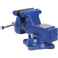 JBTV-6 Heavy-Duty Round Channel Bench Vise, 6-1/2" Jaw Width, 4" Throat Depth Cam Industrial