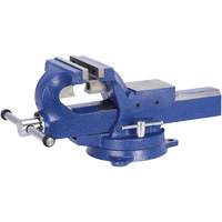 JADV-6 Super Heavy-Duty Bench Vise, 6" Jaw Width, 3-6/10" Throat Depth Cam Industrial