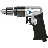 AD38VSRK Variable Speed Air Drill, 6 CFM, 1/4" NPT, 82 dBA, 3/8" Chuck, Keyed Cam Industrial