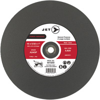 Meule &agrave; tronçonner Power Abrasive A24GP, 20" x 5/32", Arbre de 1", Type 1, 3000 Tr/min Cam Industrial