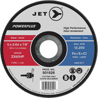 Meule &agrave; tronçonner PowerPlus ZX46HP, 7" x 1/16", Arbre de 7/8", Type 1, 8500 Tr/min Cam Industrial