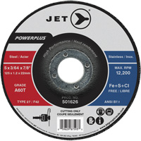 Meule &agrave; tronçonner PowerPlus A60T, 5" x 3/64", Arbre de 7/8", Type 27, 12 200 Tr/min Cam Industrial