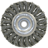 3K114 Unthreaded Knot Twisted Wire Wheel, 3-1/4" Dia., 0.014" Fill, 3/8"-1/2 Arbor Cam Industrial