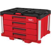 PackOut 4-Drawer Tool Box, 16-3/10" x 22-1/5" x 14-3/10", Red Cam Industrial