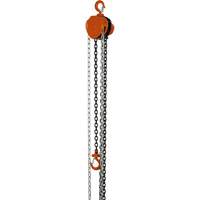 VHC Series Chain Hoists, 10' Lift, 1100 lbs. (0.5 tons) Capacity, Alloy Steel Chain Cam Industrial