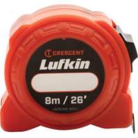 L600 Series Power Tape Measure, 1" x 26'/8 m, Imperial & Metric Graduations Cam Industrial