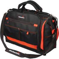 18" Multi-Compartment Tool Carrier, Ballistic Polyester, 50 Pockets, Black/Red Cam Industrial