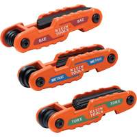Jeu de cl&eacute;s hexagonales pliant et compact, 25 mcx, M&eacute;trique & imp&eacute;rial/Torx Cam Industrial