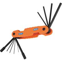 Pro Folding Hex Key Set, 10 Pcs., Metric Cam Industrial