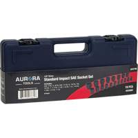 SAE Socket Set, 19 Pcs, Impact, 1/2" Drive Size Cam Industrial
