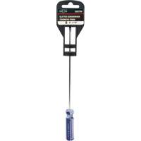 Tournevis &agrave; fente bleu transparent avec bandes, Tige de 1/8", Ronde, Prise en Plastique Cam Industrial