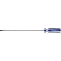 Tournevis &agrave; fente bleu transparent avec bandes, Tige de 1/8", Ronde, Prise en Plastique Cam Industrial