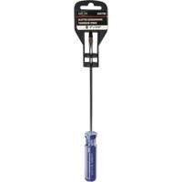 Blue Transparent Striped Slotted Screwdriver, 3/16" Tip, Round, Plastic Handle Cam Industrial