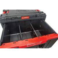 Arx&reg; Single Drawer Toolbox, 11-1/5" W x 18-3/10" D x 9-1/10" H, Black/Red Cam Industrial