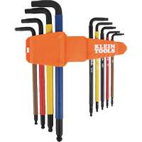 Jeu de cl&eacute; hex de style L extra longues et chromocod&eacute;es avec support, 9 mcx, Imp&eacute;rial Cam Industrial