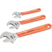 Cushion Grip Wrench Set, Adjustable, 3 Pieces Cam Industrial