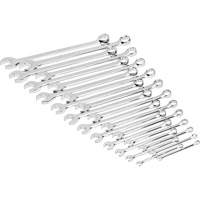 Jeu de cl&eacute;s mixtes m&eacute;triques et longues &agrave; 12 pans dans un plateau de rangement en mousse, Ouverte, 24 morceaux, M&eacute;trique Cam Industrial