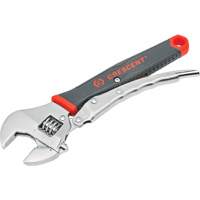 Locking Adjustable Dual Material Wrench, 10" L, 2-18/25" Max Width, Chrome/Polished Cam Industrial