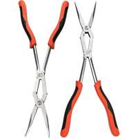 X2 Straight and Bent Long Nose Dual Material Plier Set, 2 Pieces Cam Industrial
