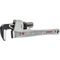 Slim Jaw Pipe Wrench, 1-9/10" Jaw Capacity, 10" Long, Powder Coated Finish, None Handle Cam Industrial