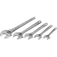 Chrome Wrench Set, Adjustable, 5 Pieces, Imperial and Metric Cam Industrial