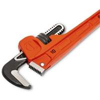SLIM JAW Pipe Wrench, 1-9/10" Jaw Capacity, 10" Long, Powder Coated Finish, Non-Ergonomic Handle Cam Industrial