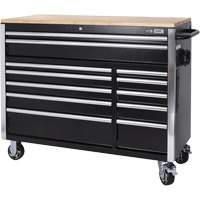 HDRC5212 HD Series Roller Cabinet, 12 Drawers, 51-1/4" W x 21" D x 40-3/10" H, Black Cam Industrial