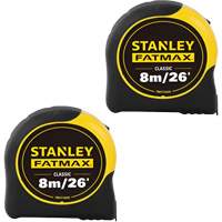 FATMAX&reg; Classic Tape Measures, 1-1/4" x 26'/8 m, Imperial & Metric Graduations Cam Industrial