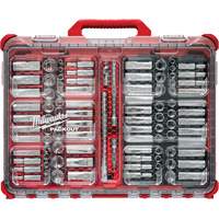 Metric/SAE Ratchet & Socket Set with PACKOUT Low-Profile Organizer, 98 Pcs, 3/8" Drive Size Cam Industrial