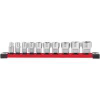 SAE Sockets with Four Flat Sides, 10 Pcs, 3/8" Drive Size Cam Industrial