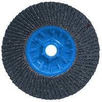 POWERBLEND TRM QC Flap Disc, 5" x 5/8"-11, Type 27, Z40 Grit, Zirconia Alumina Cam Industrial
